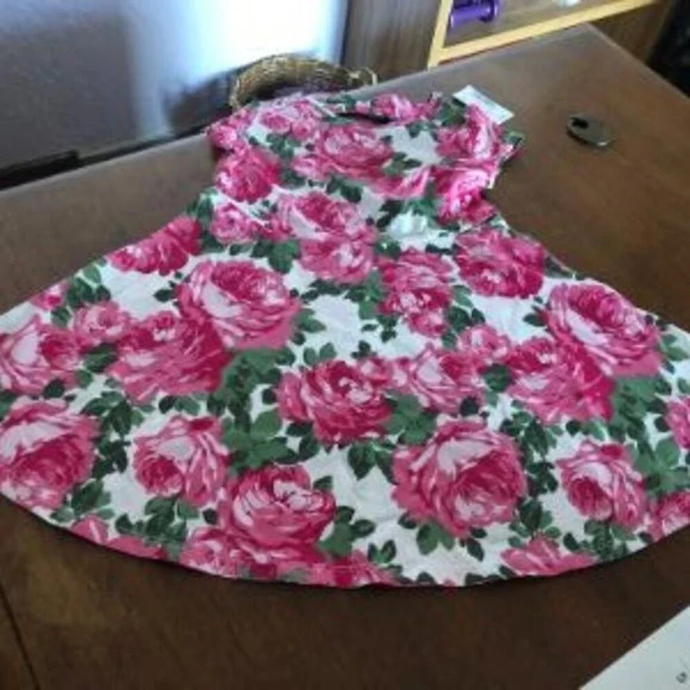 THE CHILDREN'S PLACE ROSE PRINT DRESS Sz 4T - Picture 4 of 4
